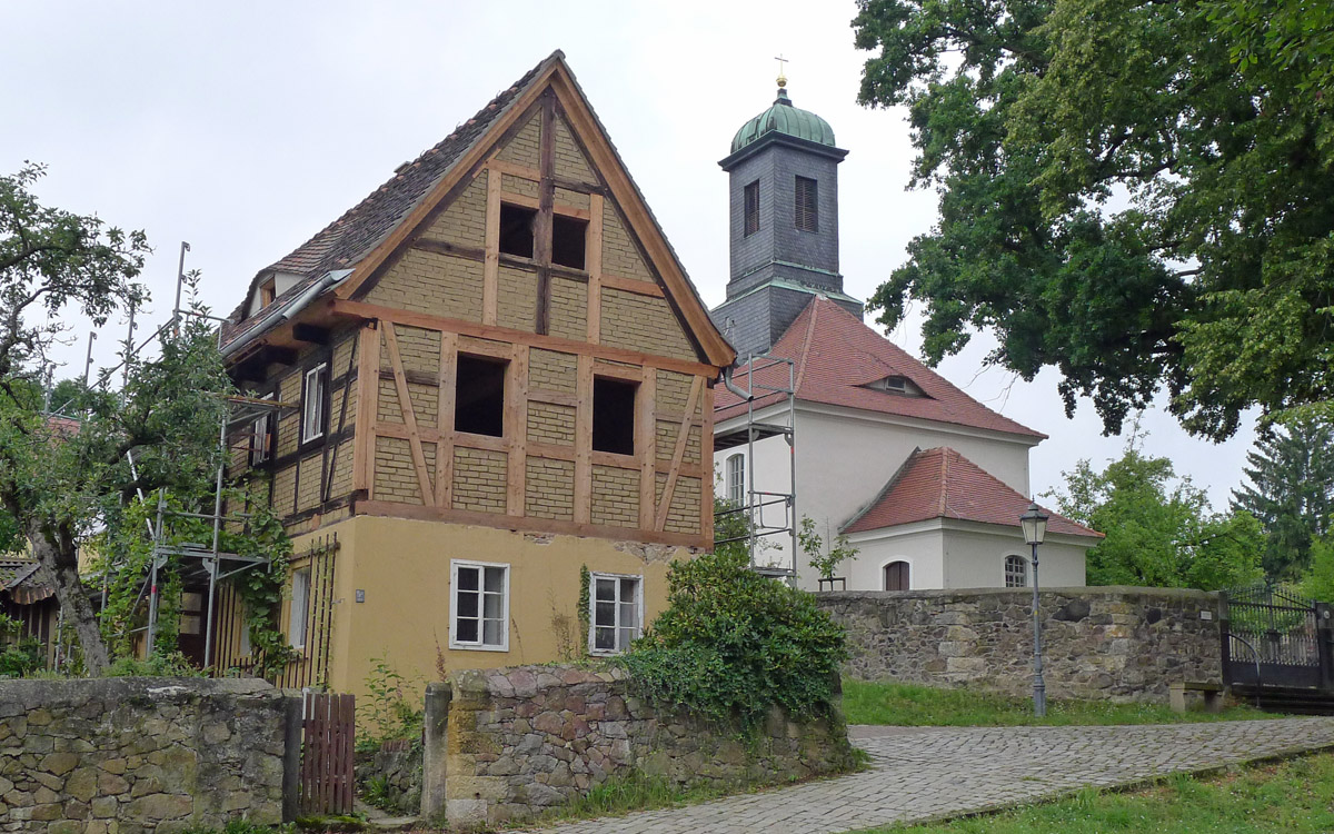 Glöcknerhaus und Alte Kirche Klotzsche